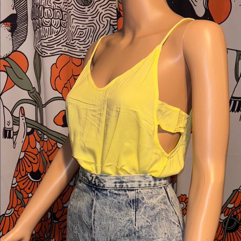 Project Social T Bright Yellow Tank Y2K